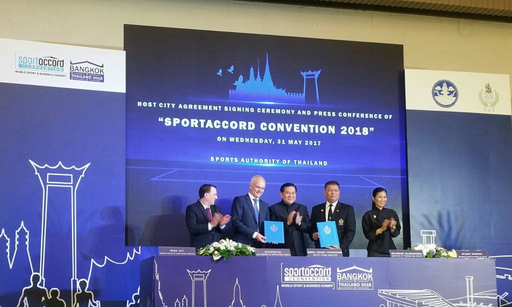 Bangkok officially confirmed as 2018 SportAccord Convention host at signing ceremony